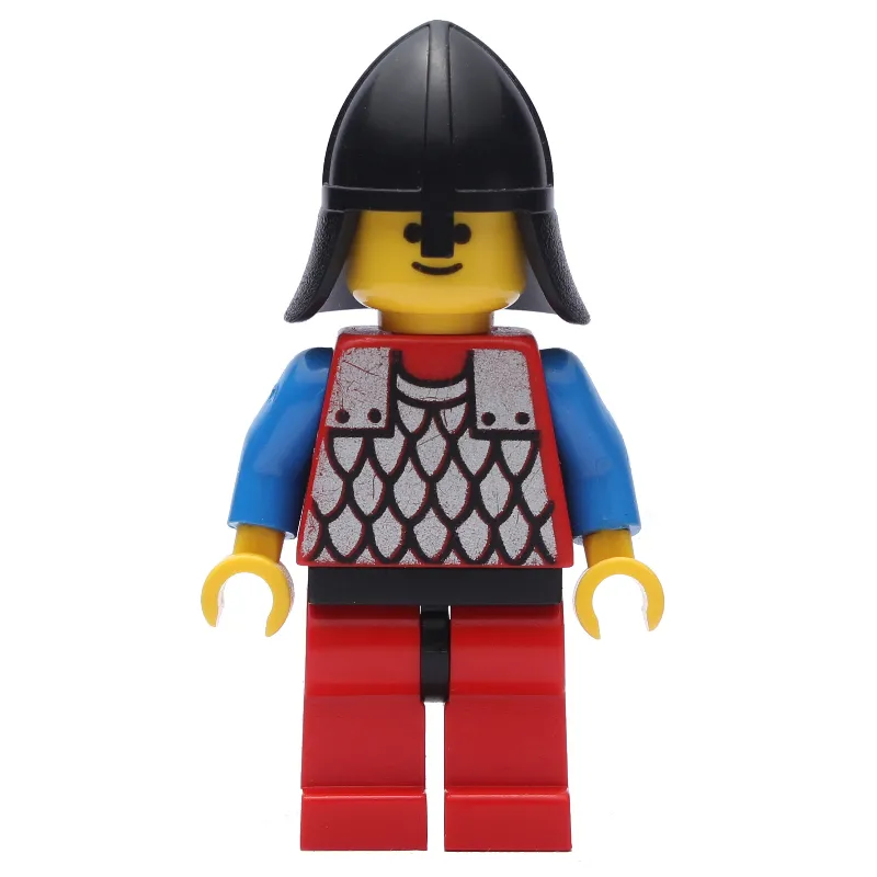 Knight (Scale Mail on Red) - Blue Arms, Red Legs, Black Neck-Protector