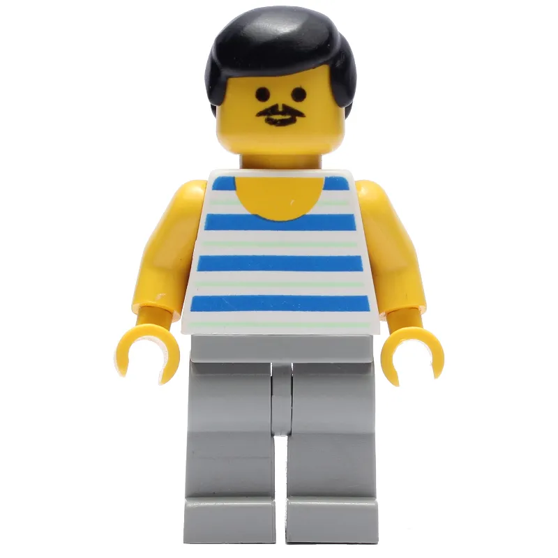 White Torso, Light Grey Legs, Back Hair