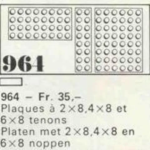 10 building plates 2 x 8, 4 x 8, 6 x 8