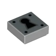 Tile 1 x 1 with Keyhole Print