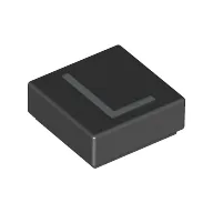 Tile 1 x 1 with letter Capital L Print
