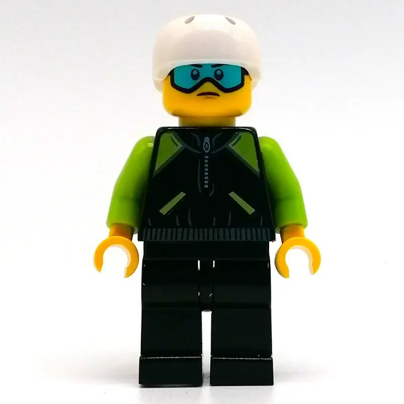 Black Torso, Lime Arms, Black Legs, White Helmet