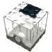 Motor, 9V 4 x 4 x 3 1/3 with Dark Gray Base
