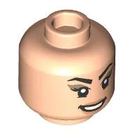 Minifig Head Agatha Harkness, Black Eyebrows, Dark Tan Eyeshadow, Mean Ginn / Wink print