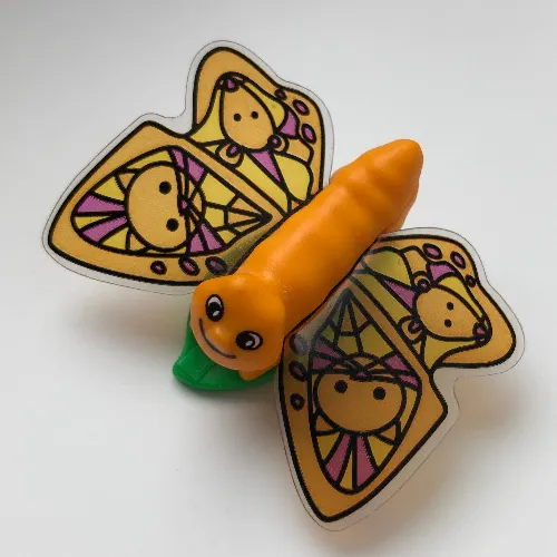 Belville, Insect, Butterfly Large / Human Hair Clip, Cat/Mouse Wings Print