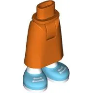 Minidoll Hips and Skirt with Ankles with Bright Light Blue Shoes, White Laces print