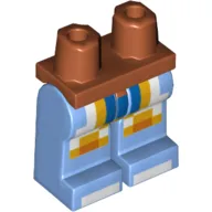 Hips and Medium Blue Legs with Pixelated Yellow/White/Medium Blue/Blue