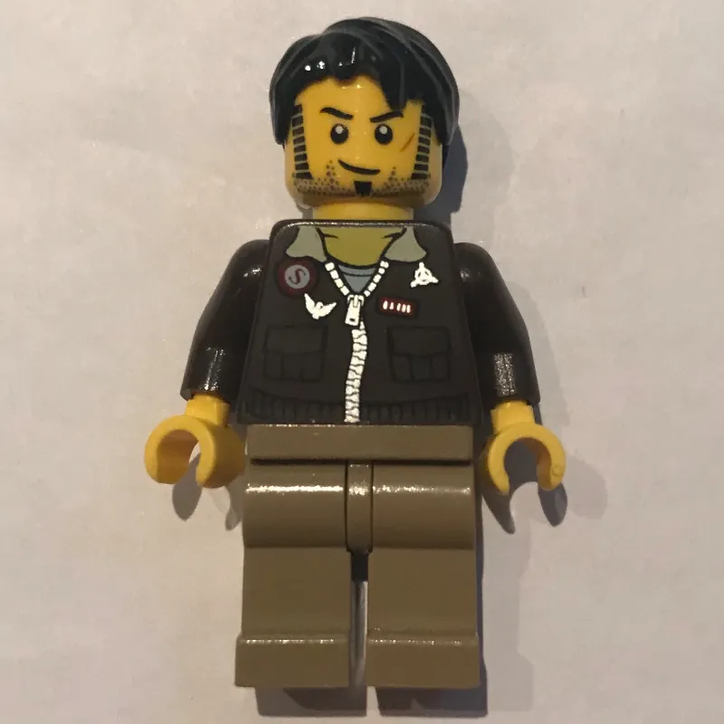 Jake Raines in Reddish Brown Jacket