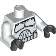 Torso Clone Trooper Armour Print, White Arms, Black Hands