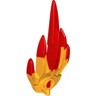 Large Figure Weapon Accessory, Flame with Marbled Bright Light Orange Pattern