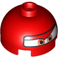 Brick Round 2 x 2 Dome Top, Hollow Stud with Eyes and F1 Helmet Print (Francesco)