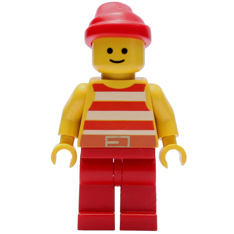 Pirate - Red Stripes, Red Legs, Red Bandana