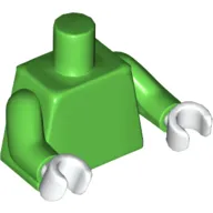 Torso, Bright Green Arms, White Hands [Plain]