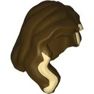 Hair Mid-Length with Part over Front of Right Shoulder with Tan Streak print