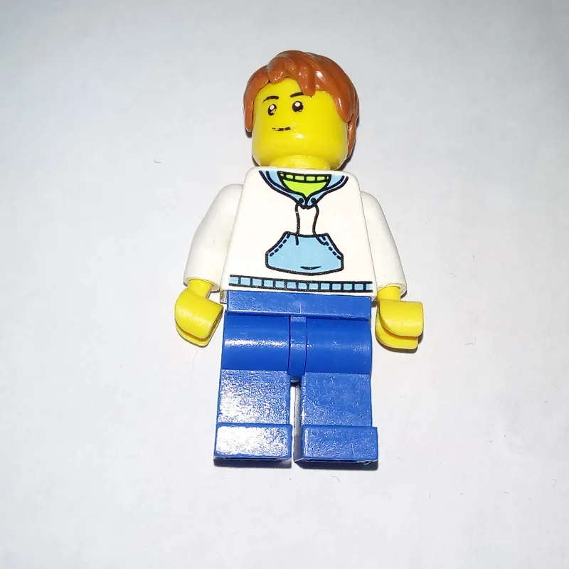 White Torso, Blue Legs, Dark Orange Hair