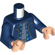 Torso, Jacket, Zipper, Bright Light Blue Plaid Shirt, Sand Blue Shirt print, Dark Blue Arms, Light Nougat Hands