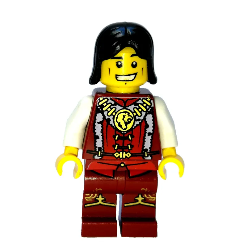 Prince - Dark Red Torso, Dark Red Legs, Black Hair