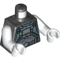 Torso Armor, Vest with Hoses, Straps Print (Mr. Freeze), White Arms and Hands