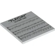 Tile 6 x 6 with Bottom Tubes with "PLAYDAY" Music Sheet print
