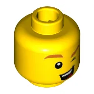 Minifig Head Unicorn Guy, Wink Smile