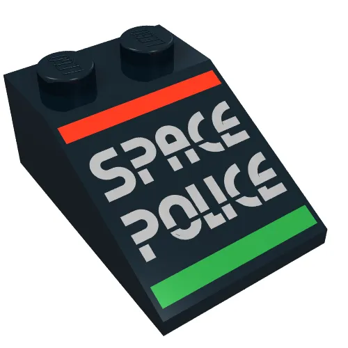 Slope 33° 3 x 2 with SPACE POLICE' print
