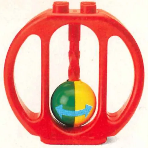 Duplo Rattle Oval with Yellow and Red Ball Wheel