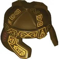 Helmet Dwarf, Cheek Protection and Flared Front with Gold and Copper Decorations print