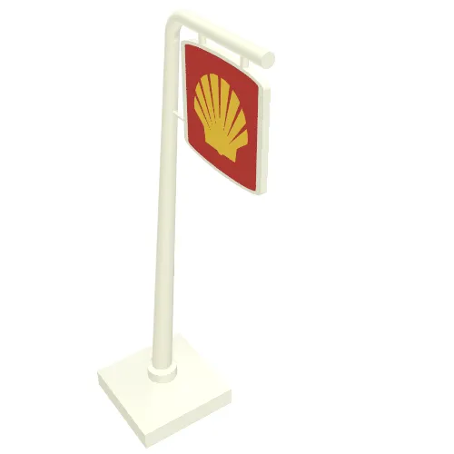 Road Sign Cantilever Curved with Shell Logo Print