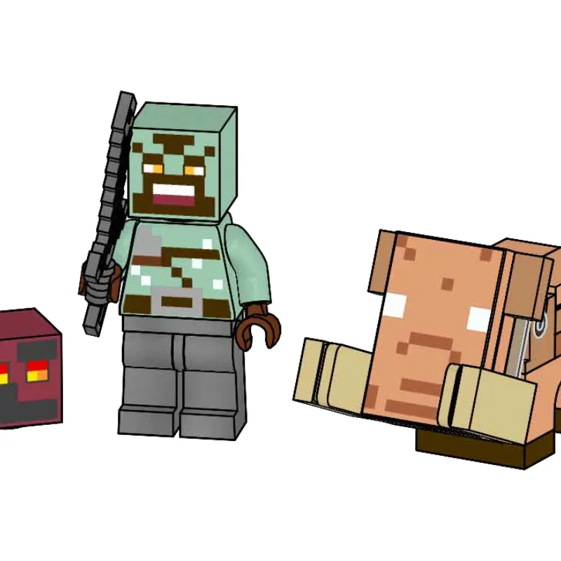 Orc Warrior with Baby Hoglin and Magma Cube