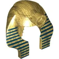 Headdress Mummy with Dark Blue Stripes Thin Print