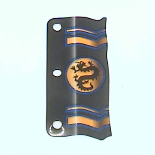 Flag 3 x 6 with Black Dragon in Gold Circle Print