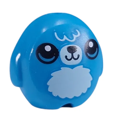 Pillow Plush Toy with White Chest, White Nose, Black Eyes print