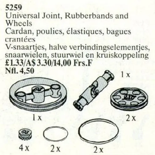 Universal Joint, Rubber Bands, and Wheels