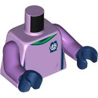 Torso Soccer Shirt, Green Collar print, Medium Lavender Arms, Dark Blue Hands