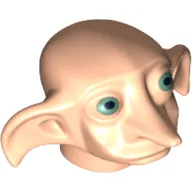 Minifig Head Special, Dobby with Green Eyes Print