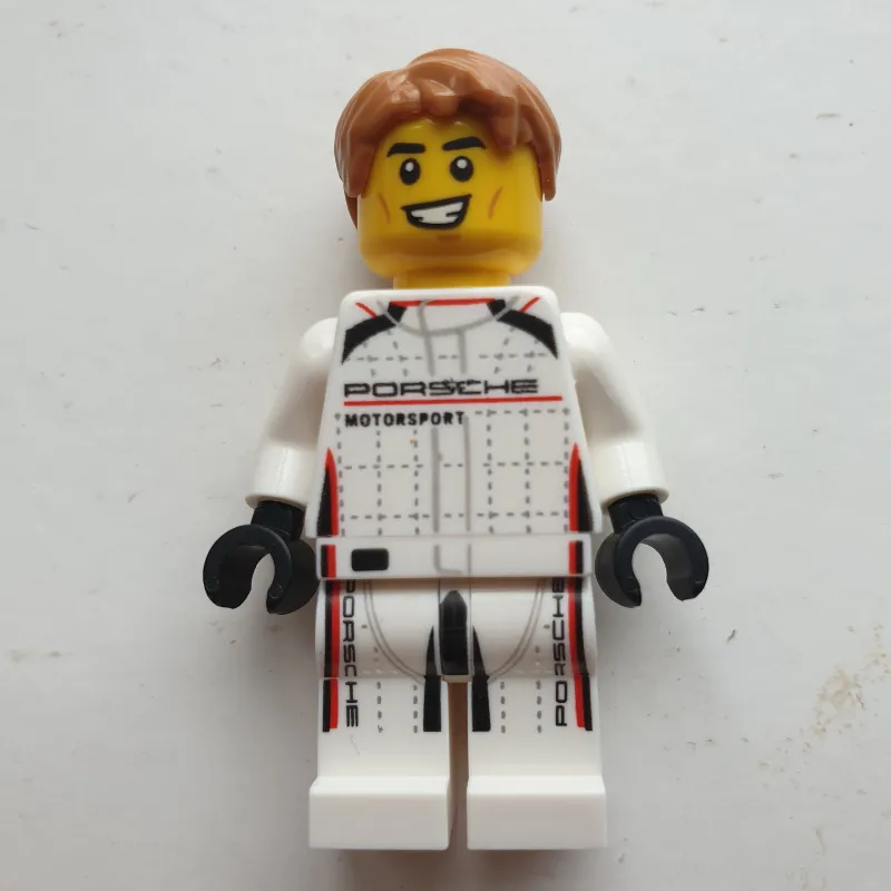 Race Driver, White Race Suit with 'Porsche'