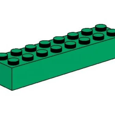 2 x 8 Dark Green Bricks