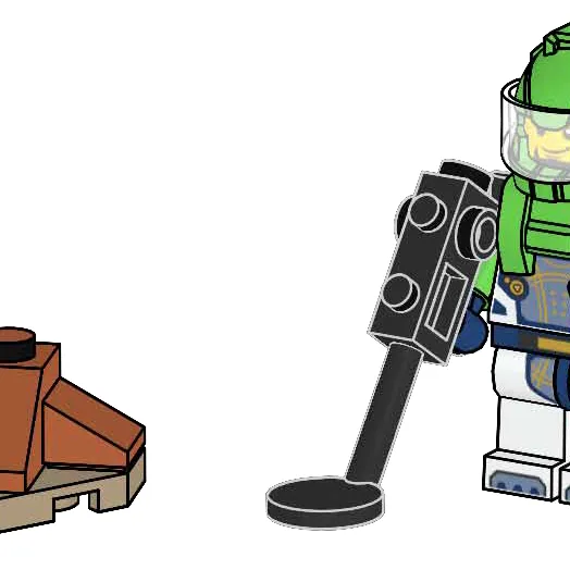 Astronaut with Alien and Crystal