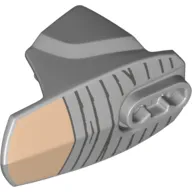 Large Figure Limb Cover, Size 5, Armor with Ball Joint Socket with Grey Lines, Light Nougat print