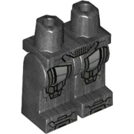 Hips and Pearl Titanium Legs with Light Bluish Gray and Dark Bluish Gray Armour Panels and Toes Print