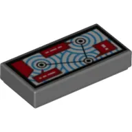 Tile 1 x 2 with Red Squares, Arrows print