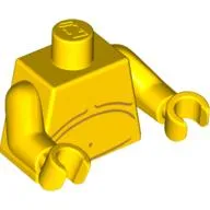 Torso Bare Chest with Body Lines Print, Yellow Arms and Hands