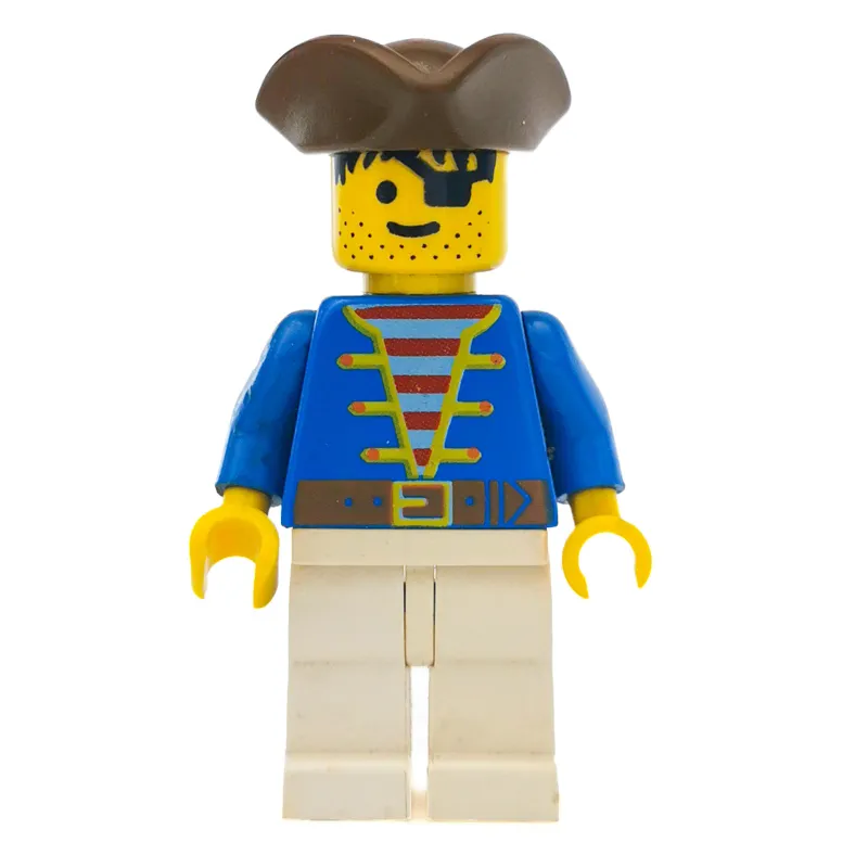 Pirate - Blue Jacket, White Legs, Brown Bicorne, 3626a