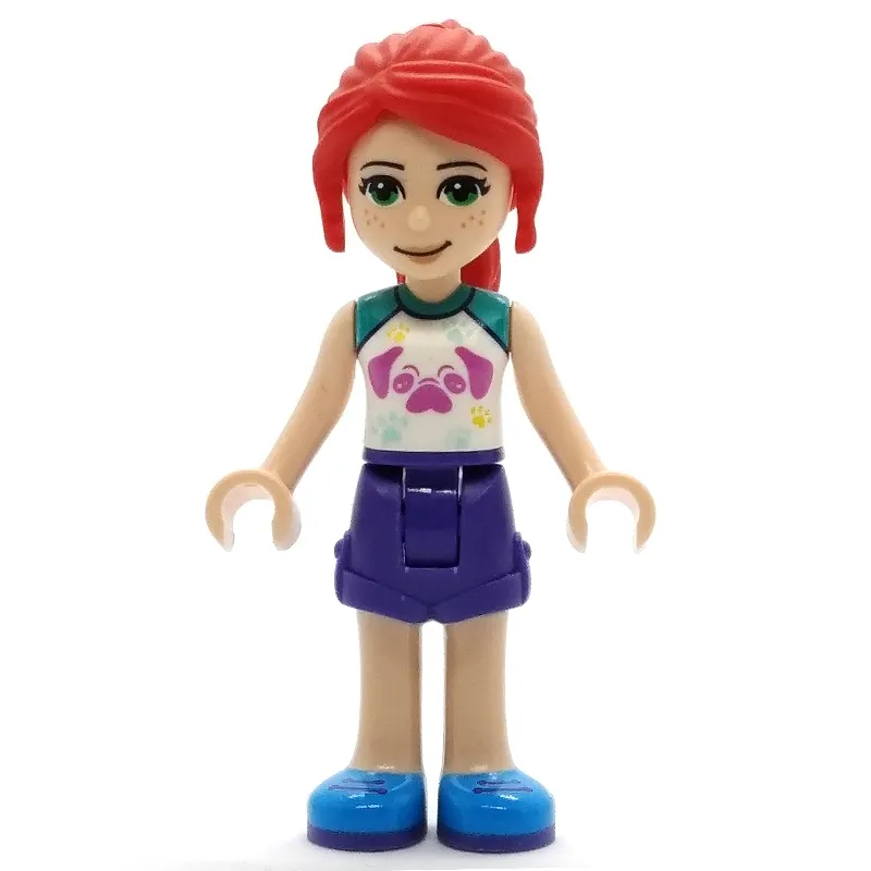 Mia - White Top, Dark Purple Skirt