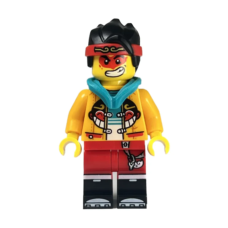 Monkie Kid, Dark Turquoise Hood, Red Eye Make-up