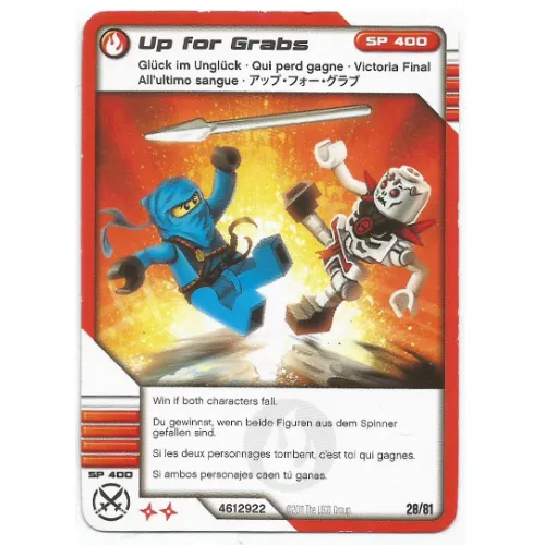 Trading Card, Ninjago Deck #1: 28 - Up for Grabs - International Version
