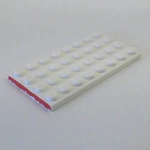 Plate 4 x 8 with Waffle Bottom with Red Line on 1 Short Edge Print