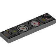 Tile 1 x 4 with Train Controls Print