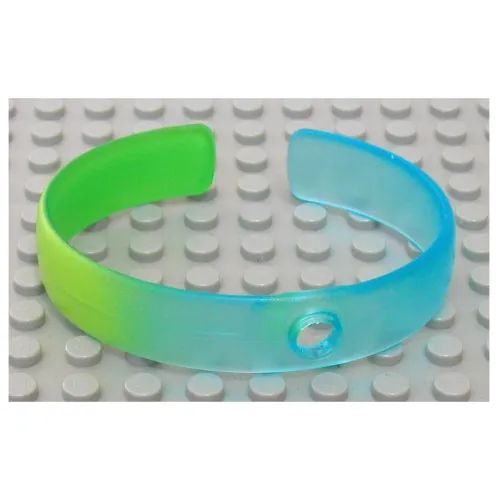 Clikits Bracelet, Bangle with Hole, Marbled Bright Green Pattern