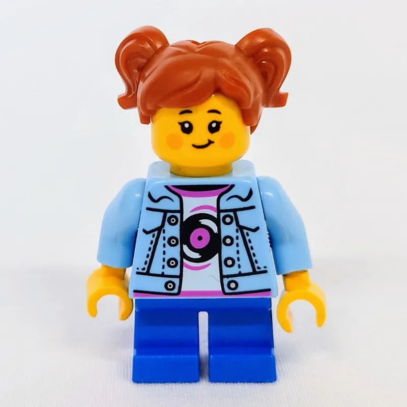 Kid, Bright Light Blue Torso, Blue Legs, Dark Orange Hair